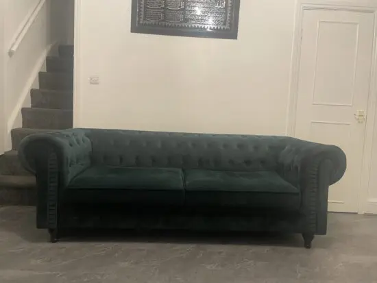 Home detail Chesterfield green sofa