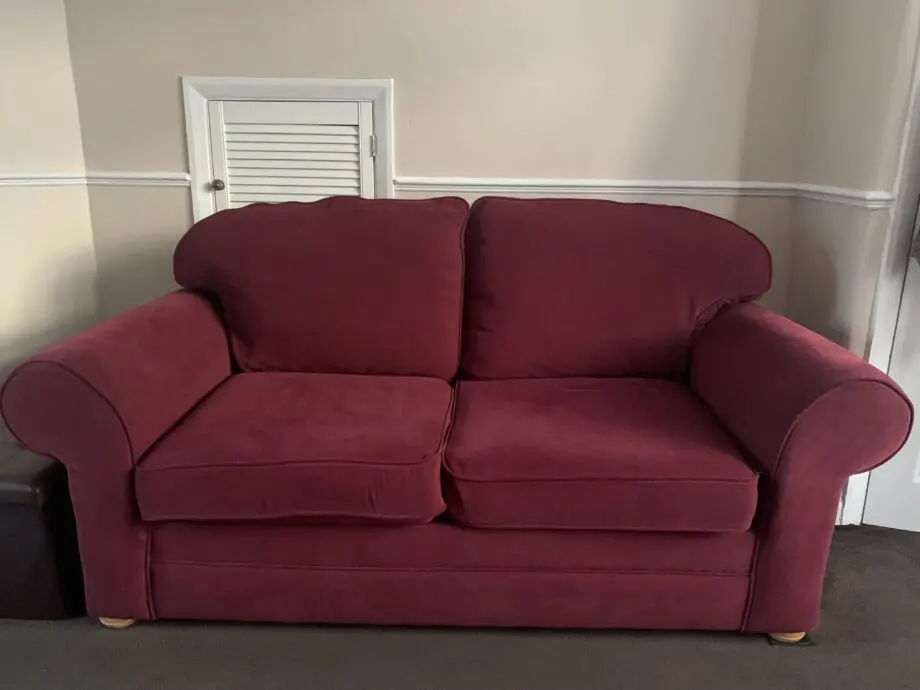Divani Plush Burgundy 2 Seater Sofa