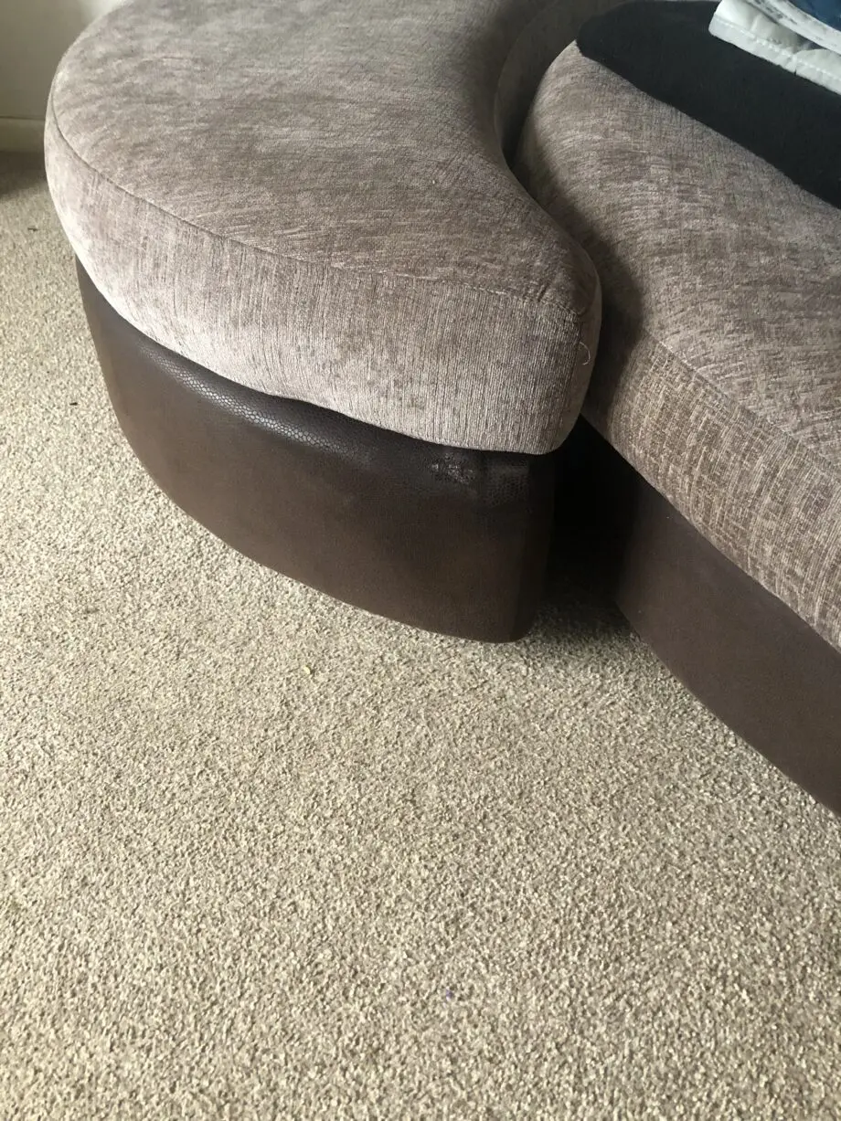 DFS Scatter Cushion Fabric Sofa and Swivel Chair set (Grey/Brown)