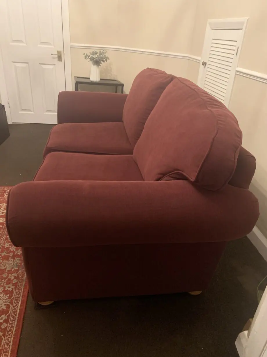 Divani Plush Burgundy 2 Seater Sofa