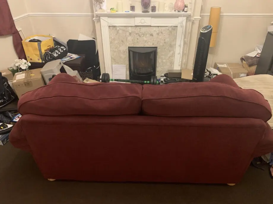 Divani Plush Burgundy 2 Seater Sofa