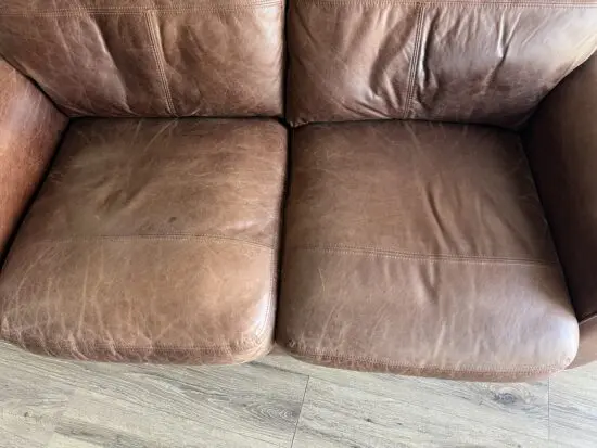 2 John Lewis madison brown leather sofas