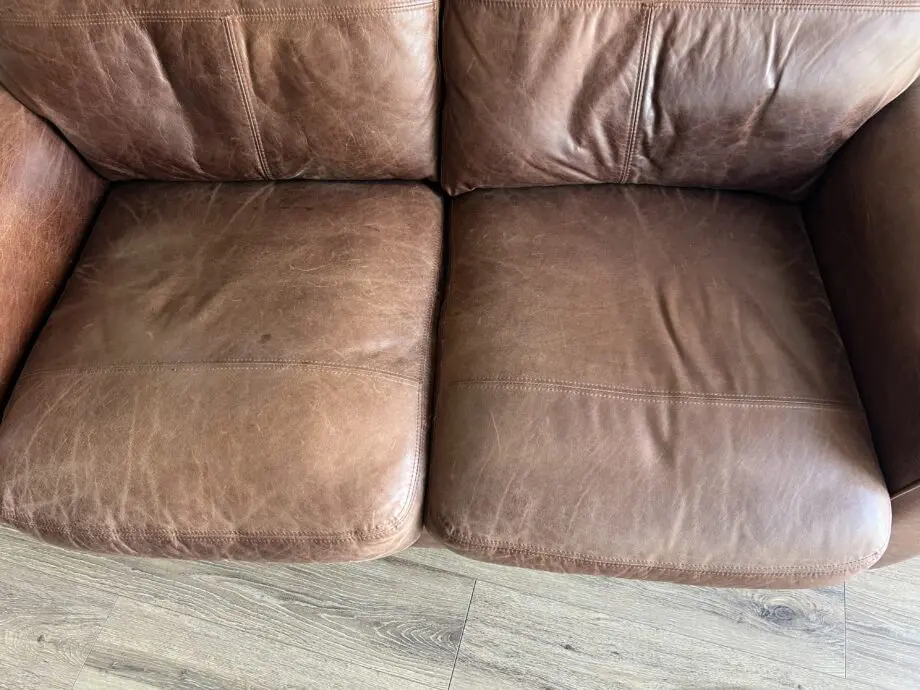 2 John Lewis madison brown leather sofas
