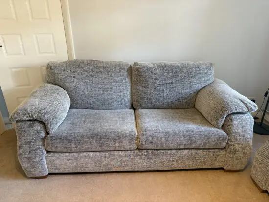 SCS whisper range grey 3 seater sofas