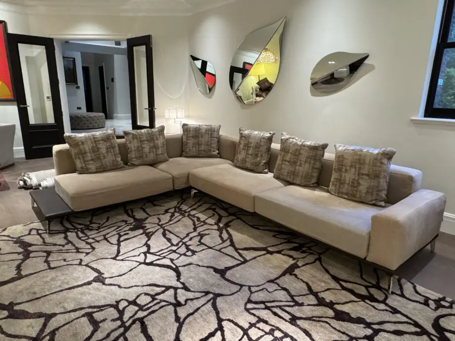 Papadatos Sofa Set. Large L shaped Sofa + 3 Seater. £19,000 RRP