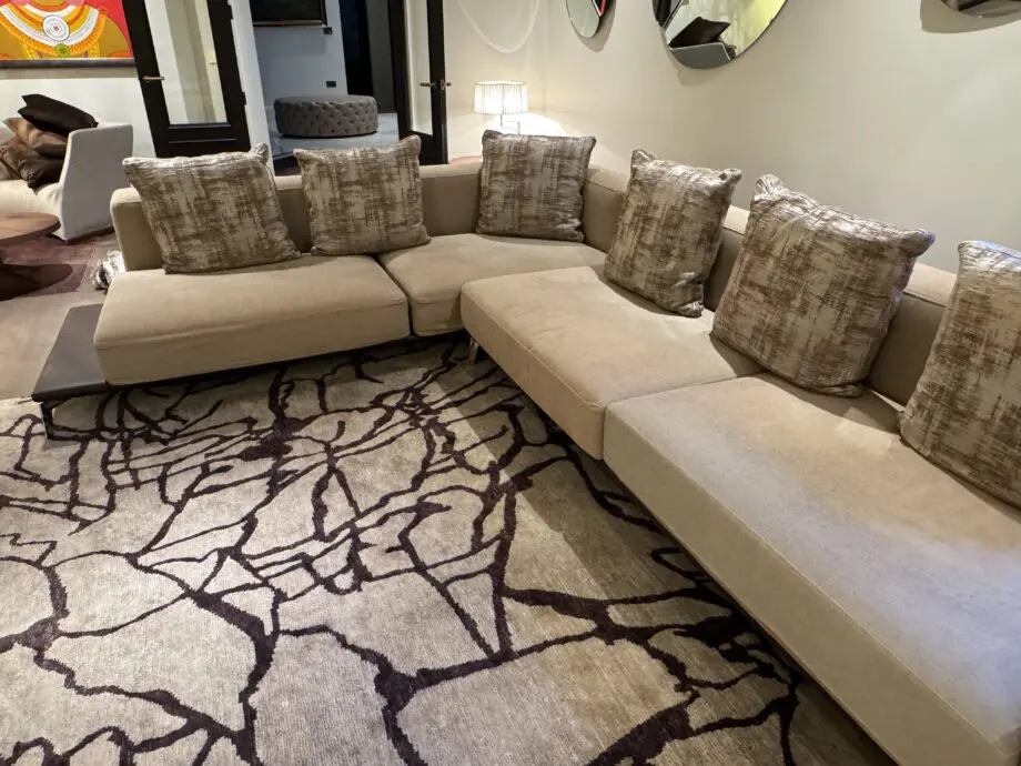 Papadatos Sofa Set. Large L shaped Sofa + 3 Seater. £19,000 RRP
