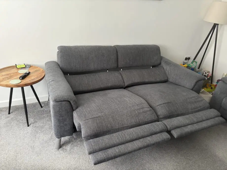 2 SOFAS (3 seater electric recliner & 2 seater non recliner)