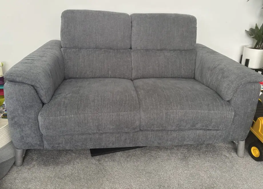 2 SOFAS (3 seater electric recliner & 2 seater non recliner)