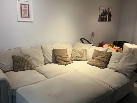SOFA - SOFA CLUB L SHAPED + EXTRA MIDDLE SPACE BEIGE