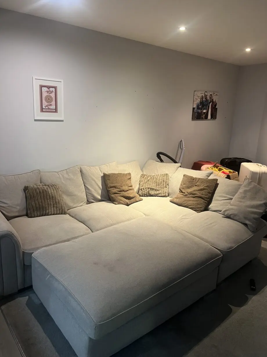 SOFA - SOFA CLUB L SHAPED + EXTRA MIDDLE SPACE BEIGE