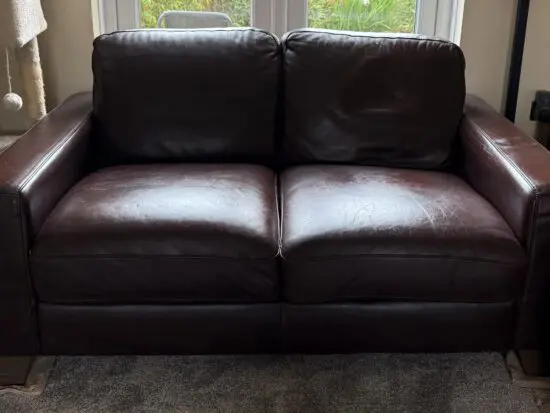 Italian Brown Leather Sofas