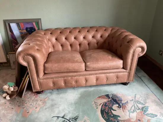 Leather Chesterfield Hand crafted in UK -by Kingsgate Furniture