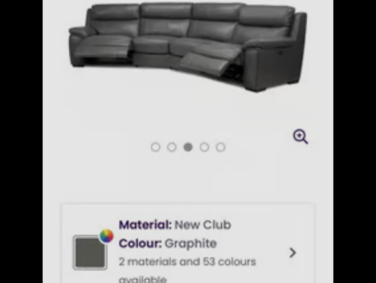 DFS Navigate tanned curved sofa