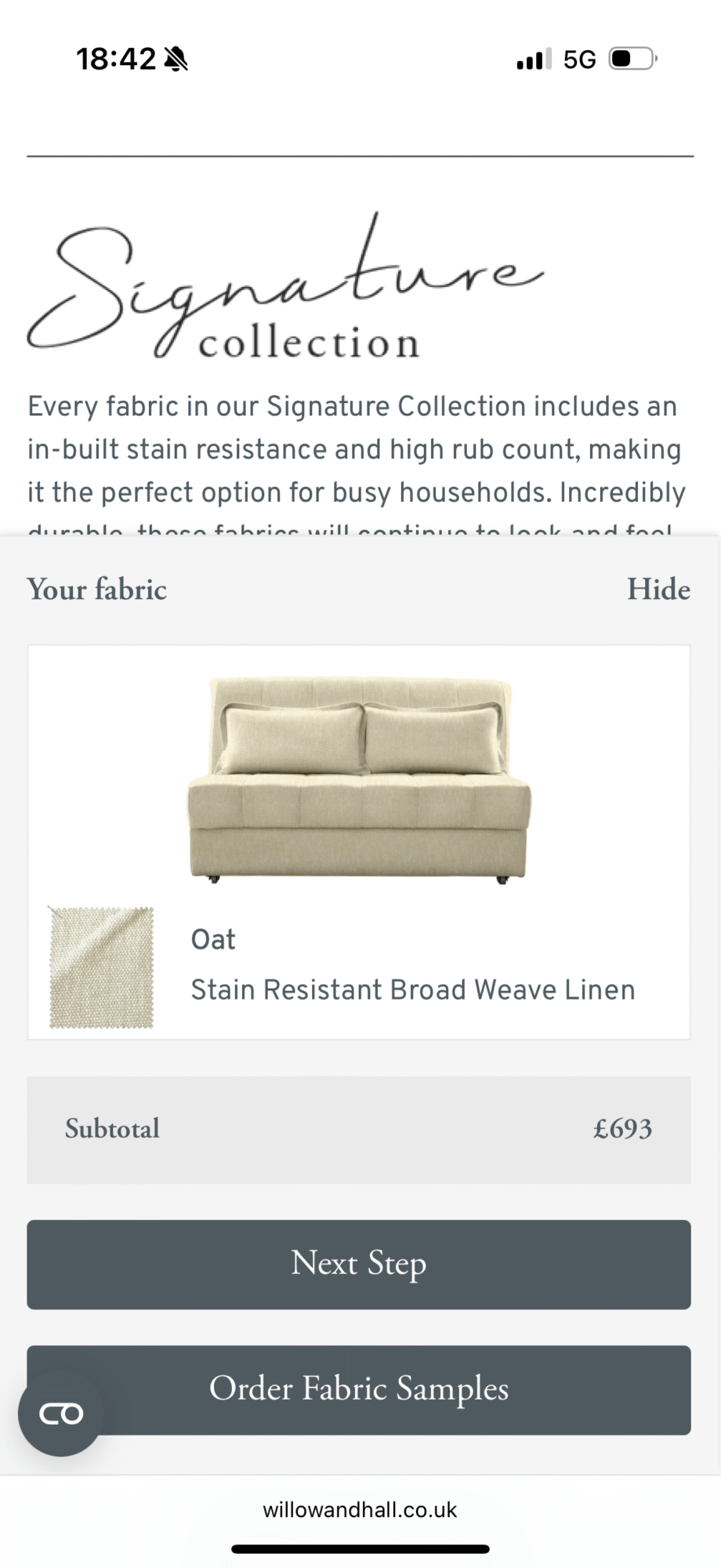 Willow & Hall 2 Seater Appley Sofabed