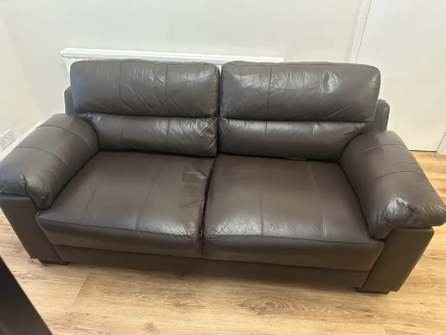 Wyvern Brown 2 Seater Leather Sofa