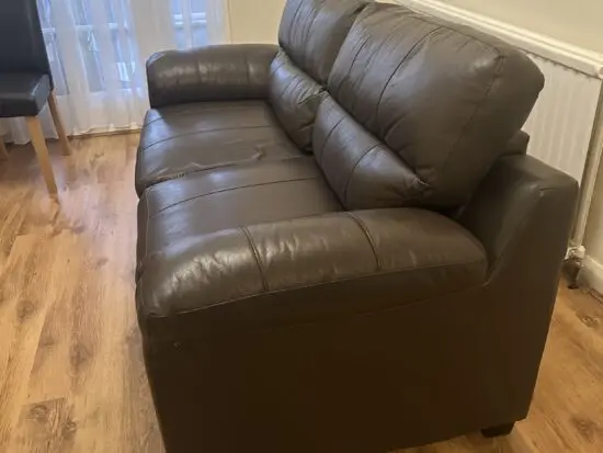 Wyvern Brown 2 Seater Leather Sofa