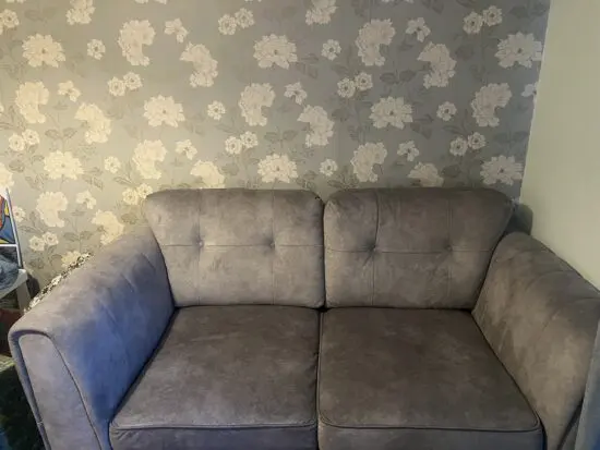 Furniture village silver 2 seater and 3 seater sofa