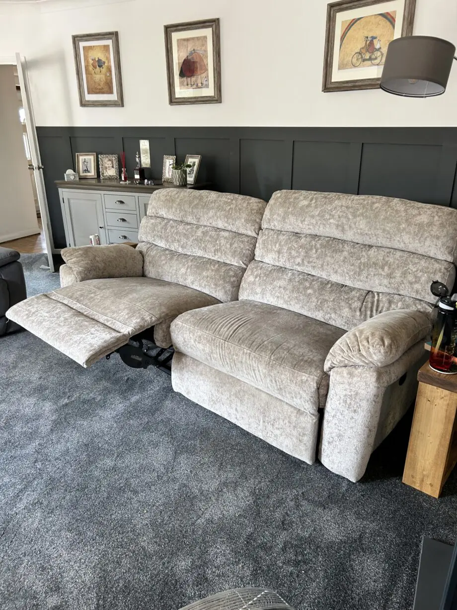 Furniture Village 3 Seater Power Recliner Sofa