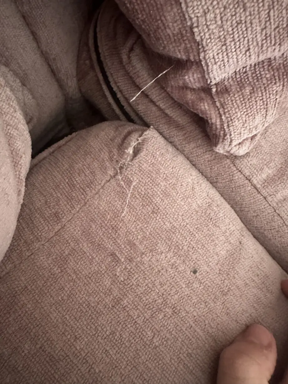 Dusty pink corner sofa