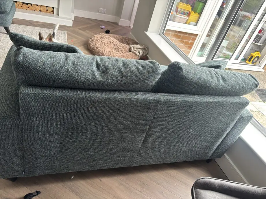Next- Parker collection mid slate teal 3 seater chaise and 2 seater