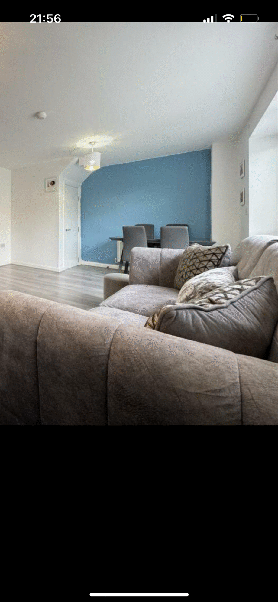 Furniture village silver 2 seater and 3 seater sofa