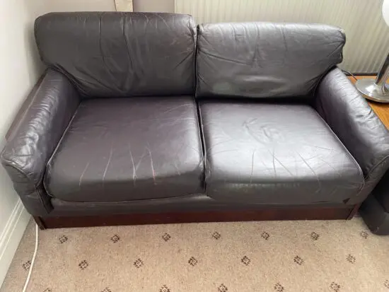 Gimson Slater Connolly leather 2 seat Sofa