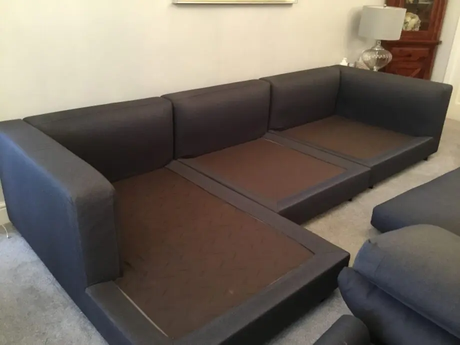 Grey chaise sofa