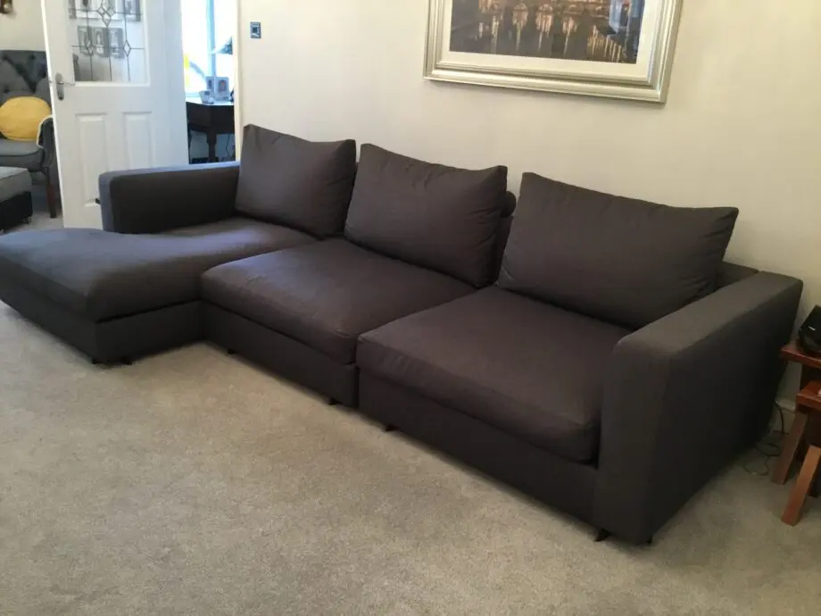 Grey chaise sofa