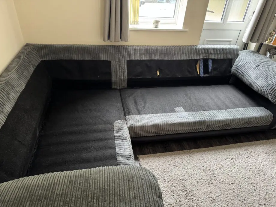 DFS charcoal corner sofa