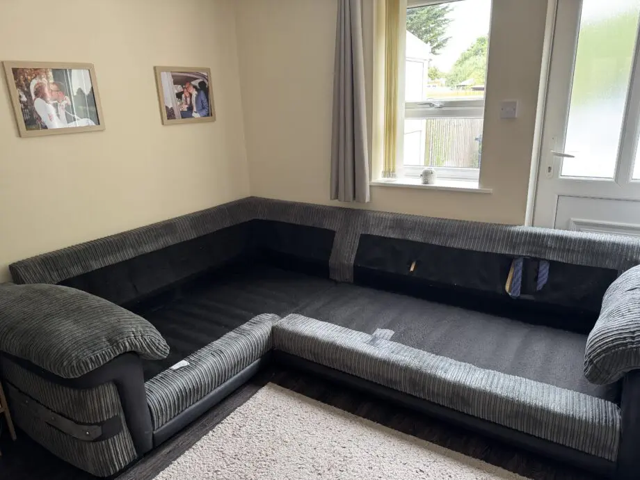 DFS charcoal corner sofa