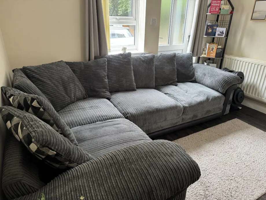 DFS charcoal corner sofa