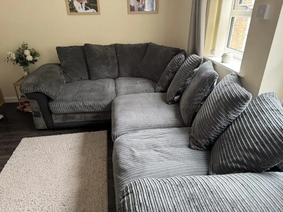 DFS charcoal corner sofa