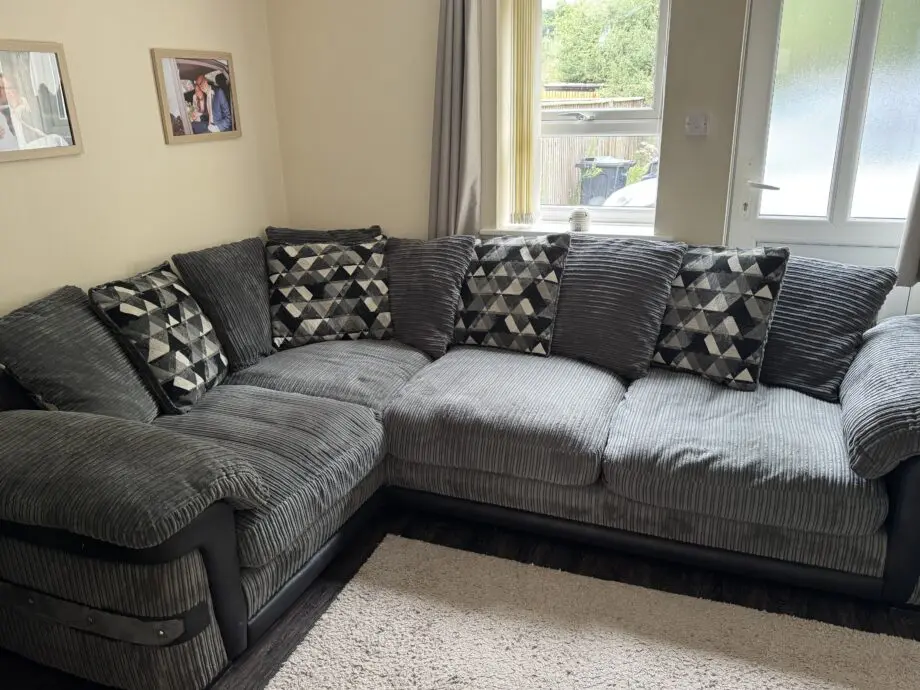DFS charcoal corner sofa