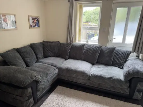 DFS charcoal corner sofa