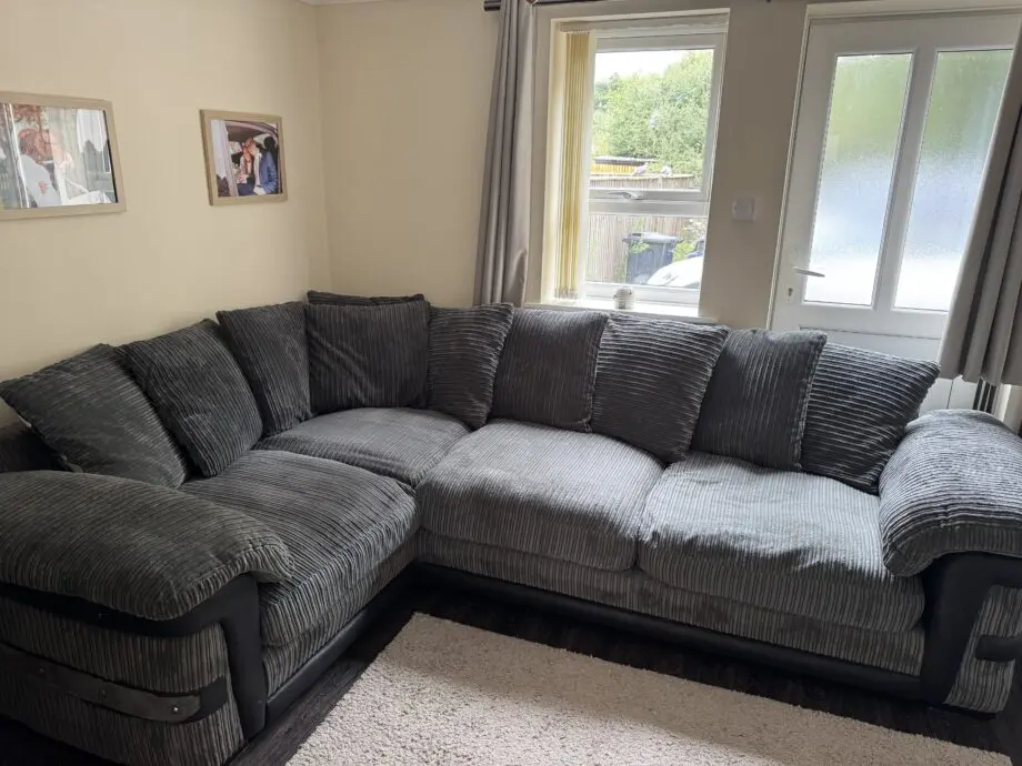 DFS charcoal corner sofa