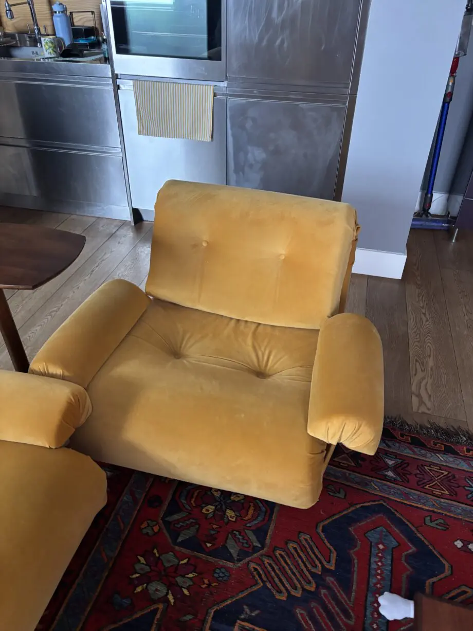 G Plan Vintage Retro Mid Century Modular 3-Seater Sofa Suite – Yellow Velvet (Modular)