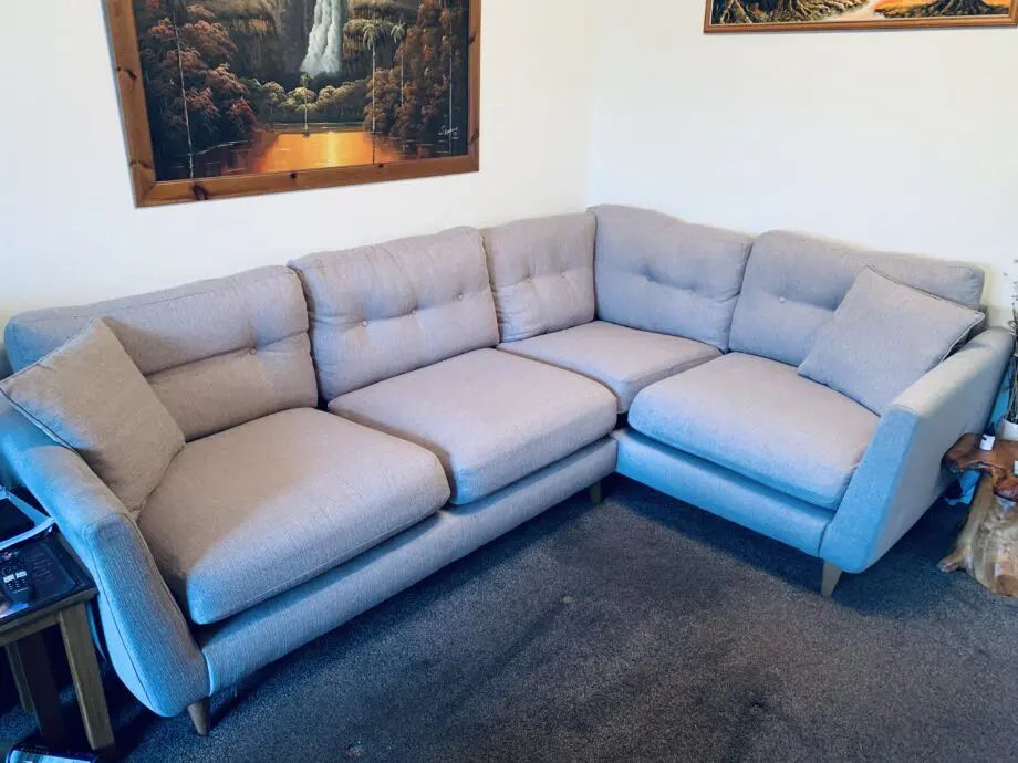 Oak furniture land beige corner sofa
