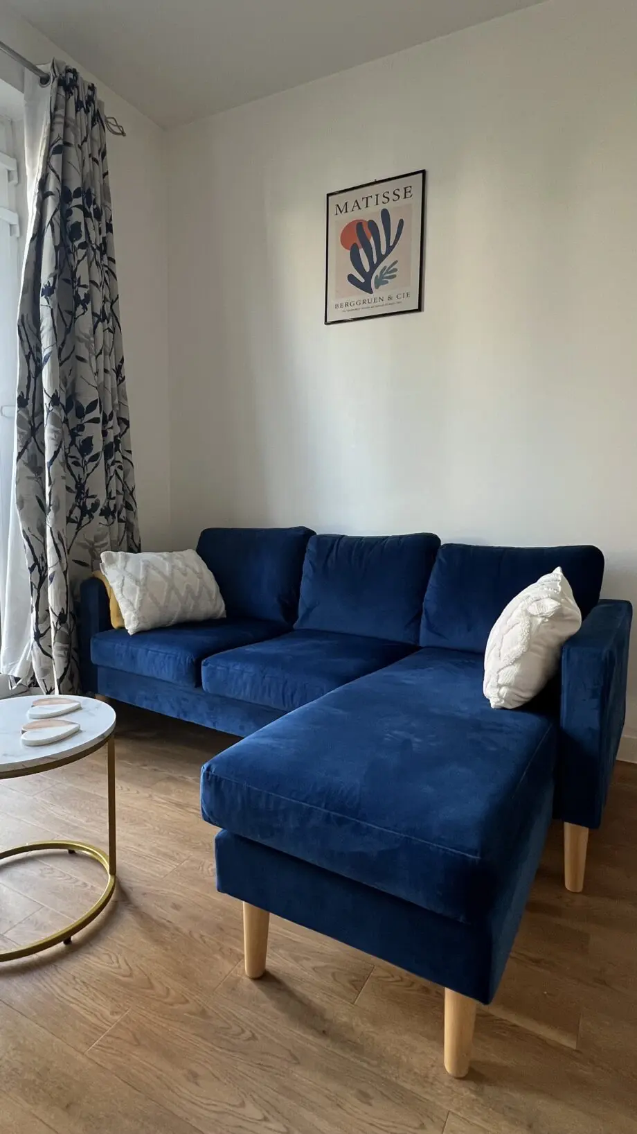 ✨ Stylish Navy Corner Sofa – Perfect Condition! ✨