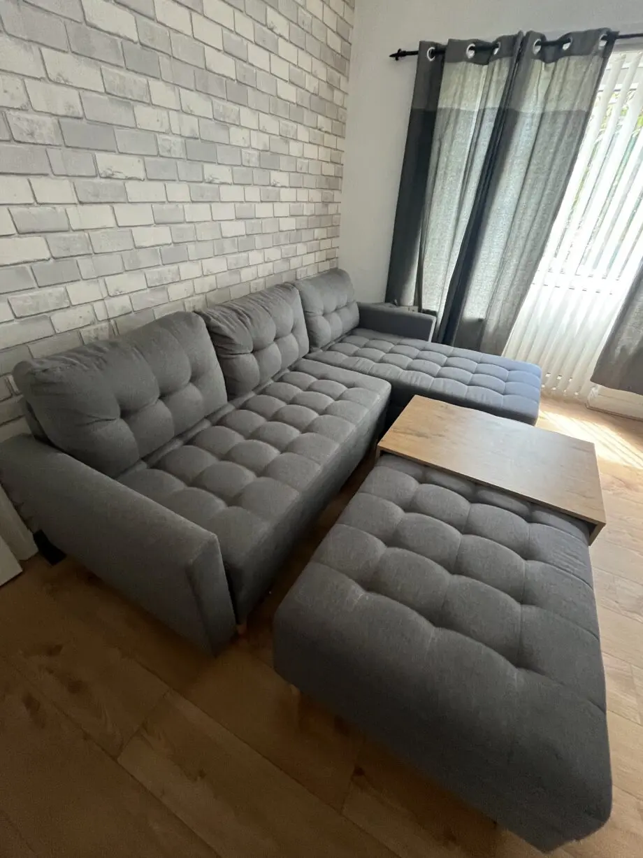 Grey corner sofa