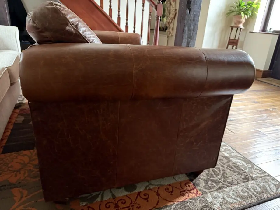 Next Natural Grain Antique leather 2 seater sofa