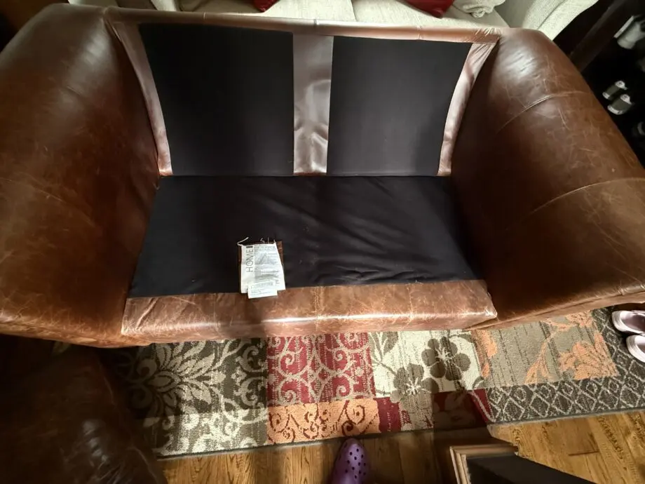 Next Natural Grain Antique leather 2 seater sofa
