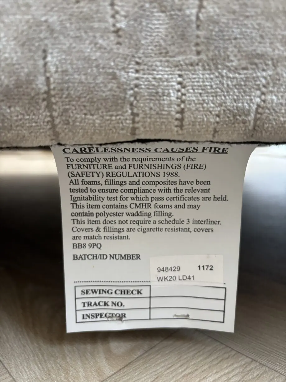 Fabb Furniture Grey 2 Seater Sofa
