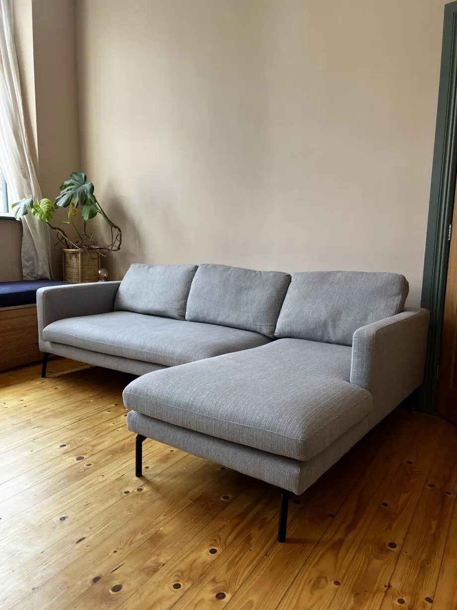 Dwell Modena right hand facing three seater chaise lounge sofa