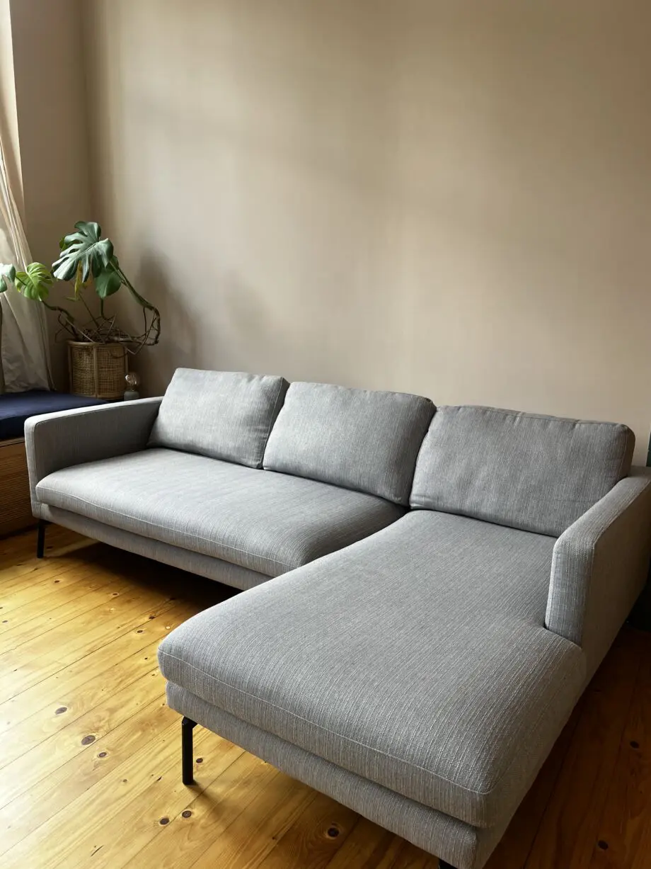 Dwell Modena right hand facing three seater chaise lounge sofa