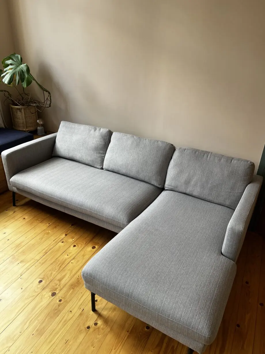 Dwell Modena right hand facing three seater chaise lounge sofa