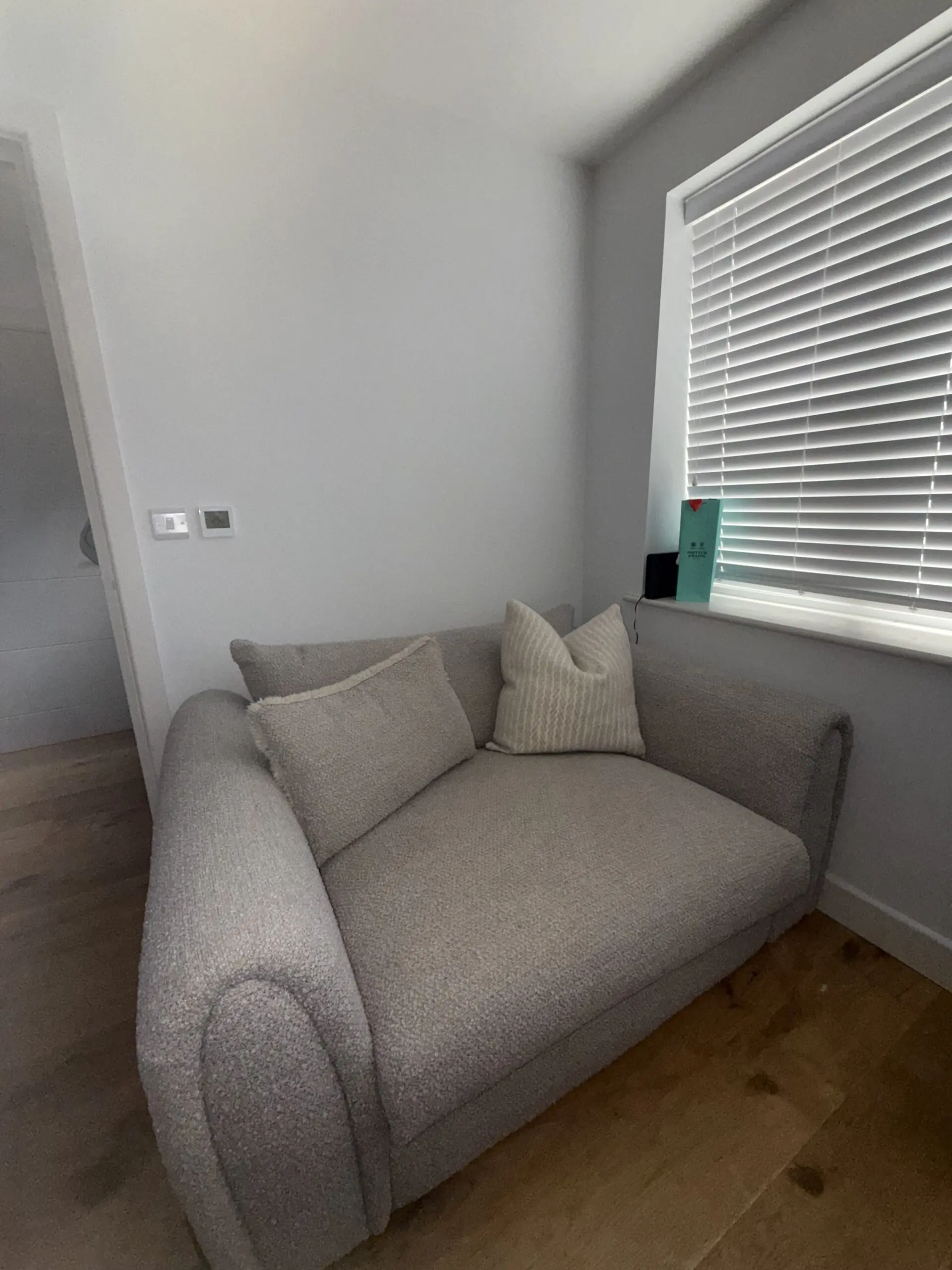 Grey & Cream Sofology Love Chair Sofa