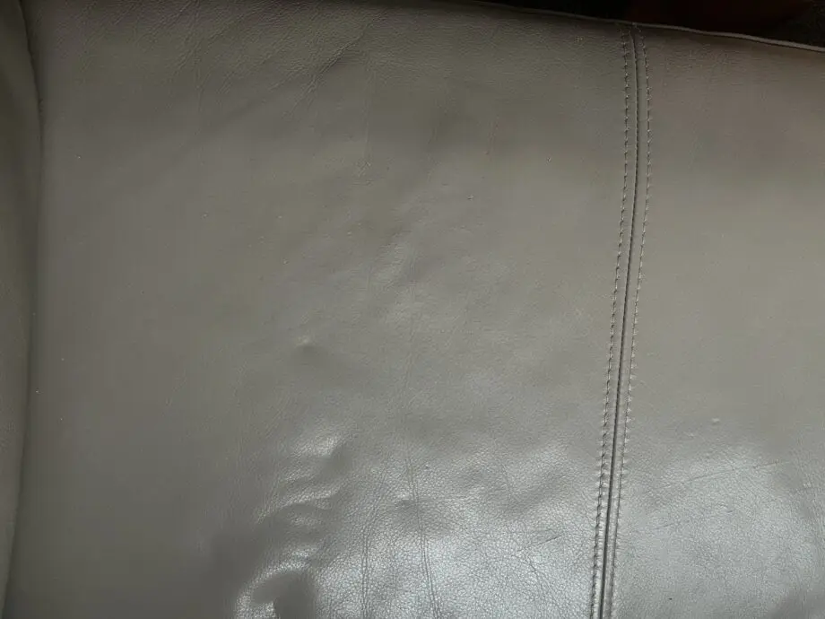 John Lewis beige genuine leather sofa