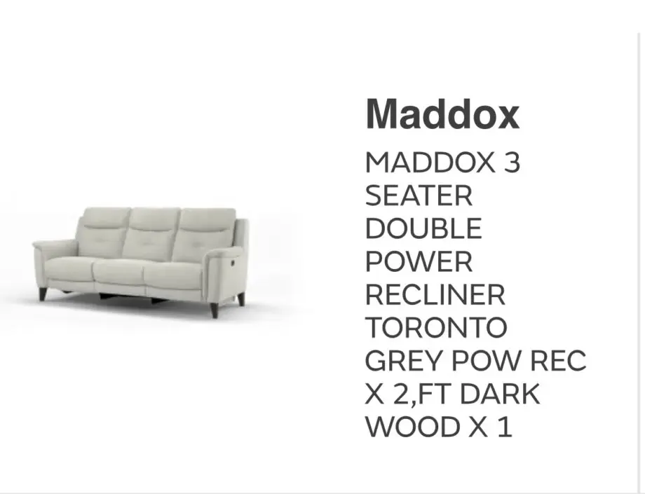 Stylish and comfortable 3 seater power recliner sofa from Sofology.