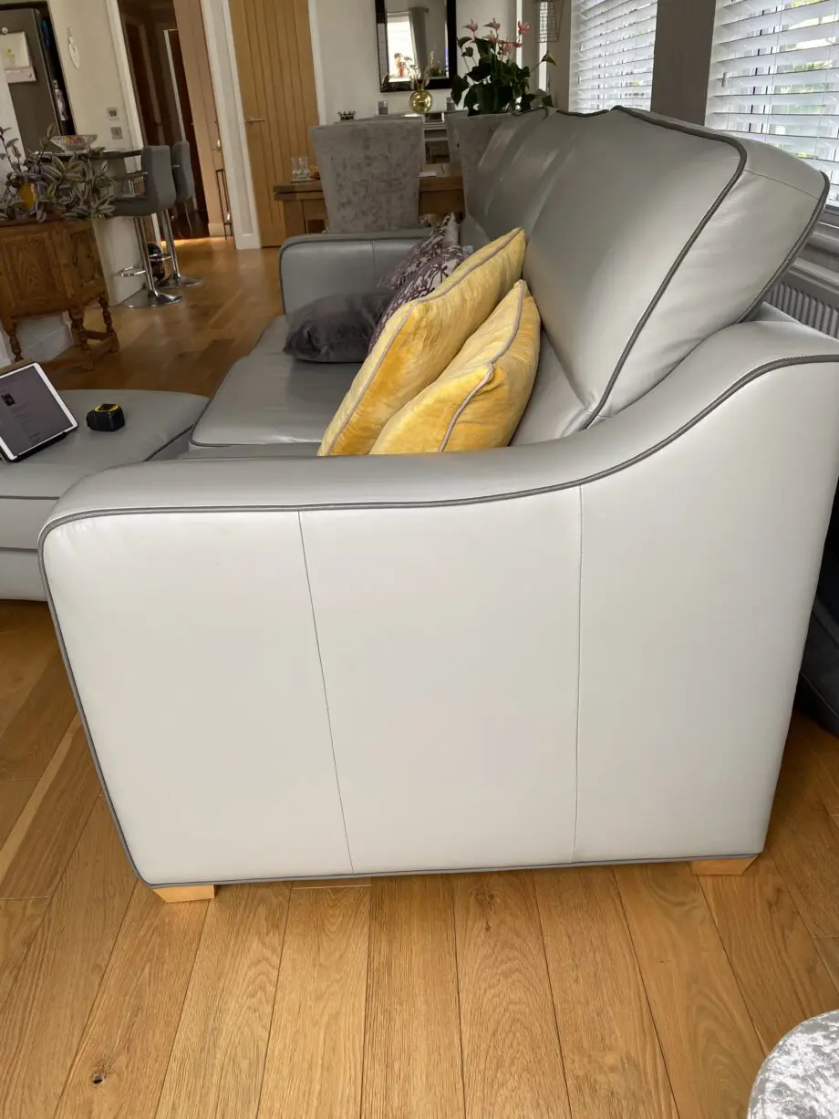 Edward Charles Interiors by GEMS custom made by hand leather 3 seater sofa