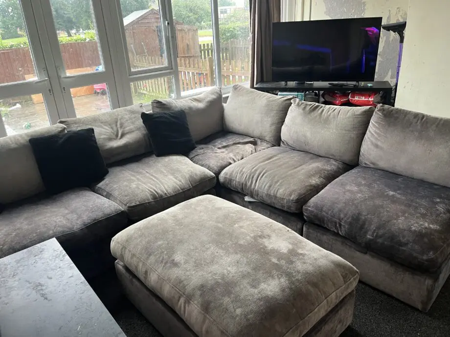 Large modular corner sofa